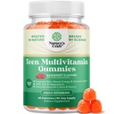Adolescent Multivitamine Gummies 12-17 - Adolescents Garçons et Filles Vitamines Gummy pour une meilleure peau, la force immunitaire, l'humeur et le soutien énergétique - Suppléments pour adolescents avec Zn, Mg, Vitamine A, C, D & E - 60 Ct
