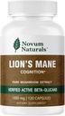 Lion’s Mane Mushroom Extract (120 Capsules) - Verified Active 40% Beta Glucans for Cognition - Memory, Focus, Brain & Immune Health Supplement - Vegan, Non-GMO, 60 Servings