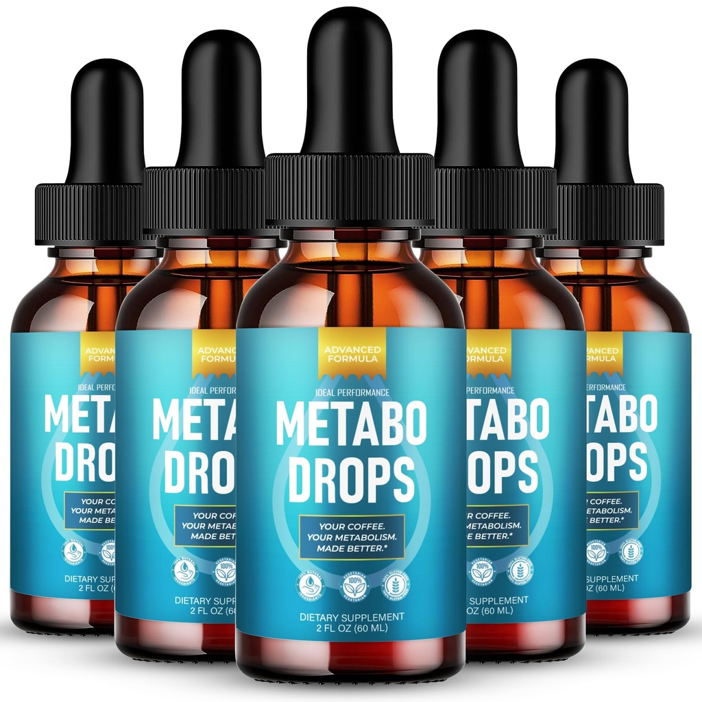 Meta Drops, Official Meta Advanced Blood Formula Supplement Droppers - Maximum Strength, All Natural Healthy Circulation & Stable Levels, MetaDrops Health Support Reviews (5 Pack)