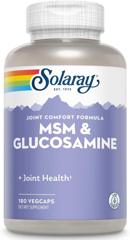 Solaray MSM et Glucosamine Capsules, 180 Nombre
