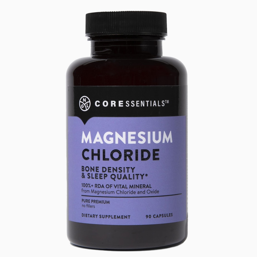 NGL Magnesium Chloride 432 mg- Cloruro de Magnesio - Digestive Health, Bone Health, Relaxation, Hydration - 90 Count 30 Day SUpply