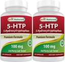 Best Naturals 2 Packs 5-HTP (5-hydroxytryptophan) 100 mg 120 Capsules
