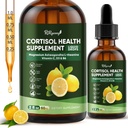 Cortisol Supplements for Women & Men, 15-in-1 Adrenal Support Cortisol Detox, Stress Relief, Relaxation, Better Sleep & Focus with Magnesium, Ashwagandha, L-Theanine | 2 Fl Oz