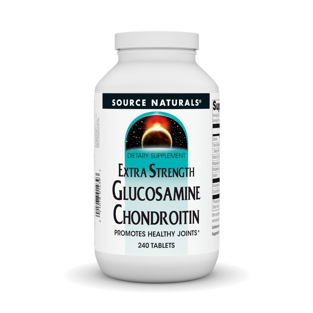 Source Naturals Extra Strength Glucosamine Chondritine, favorise la santé des articulations*, 240 comprimés