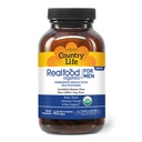 Country Life RealFood Organics pour les hommes – 60 comprimés de 1300mg Produits entiers fermentés biologiques, 7-Mushroom Superfood & Aloe – certifié sans gluten, végétalien et multivitamine biologique USDA
