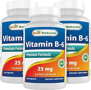 Meilleurs naturels vitamine B6 25mg, 120 comprimés (120 Nombre (paquet de 3))