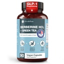 Natural GLP-1 Support for Weight Loss - Metabolic Wellness, Appetite & Craving Control - Berberine Supplement with Green Tea Extract - 90 Capsules