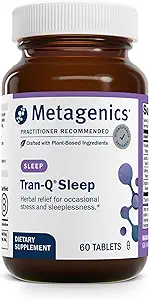 Métagène Tran-Q Sleep - pour la gestion du stress et le soutien du sommeil - avec la Californie Poppy, lavande anglaise et fleur de passion Herbe - sans mélatonine - 60 comprimés