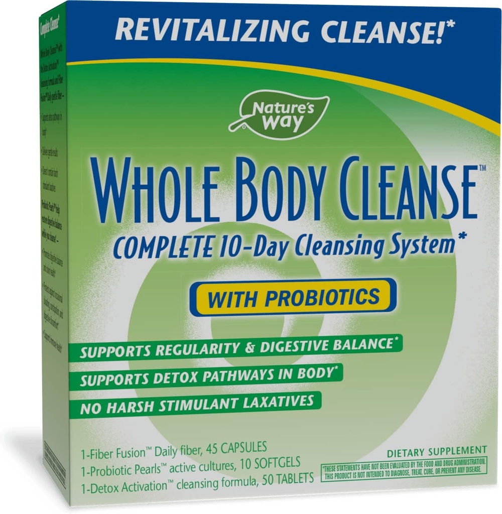 Enzymatic Therapy Whole Body Cleanse Complete, 10 Day Detox Cleansing System Kit with Probiotics