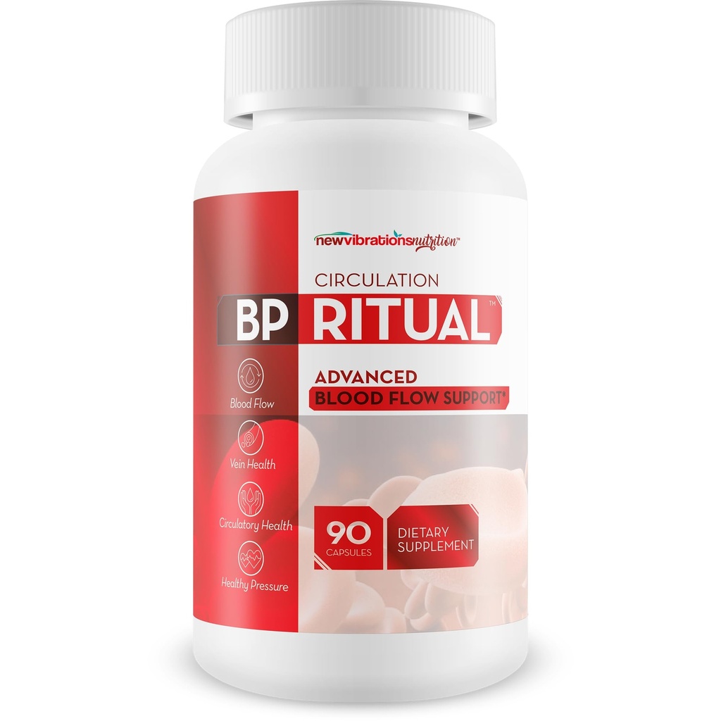 BP Ritual - Our Best Healthy Circulation & Pressure Supplement - BP Reset Supplement for Advanced Blood Flow Circulation and Vein Support Vitamins - Blood Flow Vasodilator Pressure Support