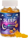 Supplément Gummies de sommeil 6mg - Sans sucre Gummy Melatonine pour adultes, naturel Zéro sucre Gummy de sommeil pour adultes, enfants, orange aromatisé, végétalien, supplément de force de soutien de la vitamine de sommeil - 60 Gummies
