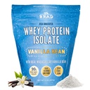 B.rad Grass Fed Whey Protein Isolate Powder - Protein Powder with All-Natural Ingredients - Gluten Free Pre-Workout Powder for Men and Women - 2 Pounds - 100% USA Sourced - Vanilla Bean