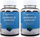 Bases Gommies prébiotiques et probiotiques, 2 milliards UFC, framboise bleue, 50 Nombre (2 par portion) (précédemment Solimo) (paquet de 2)