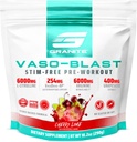 Granite Suppléments Vaso Blast, Cherry Lime Flavor, Stimulant-Free Préentraînement pour les hommes et les femmes avec extrait de raisin, Arginine Nitrite, et VasoDrive-AP pour Max Pump (20 portions)