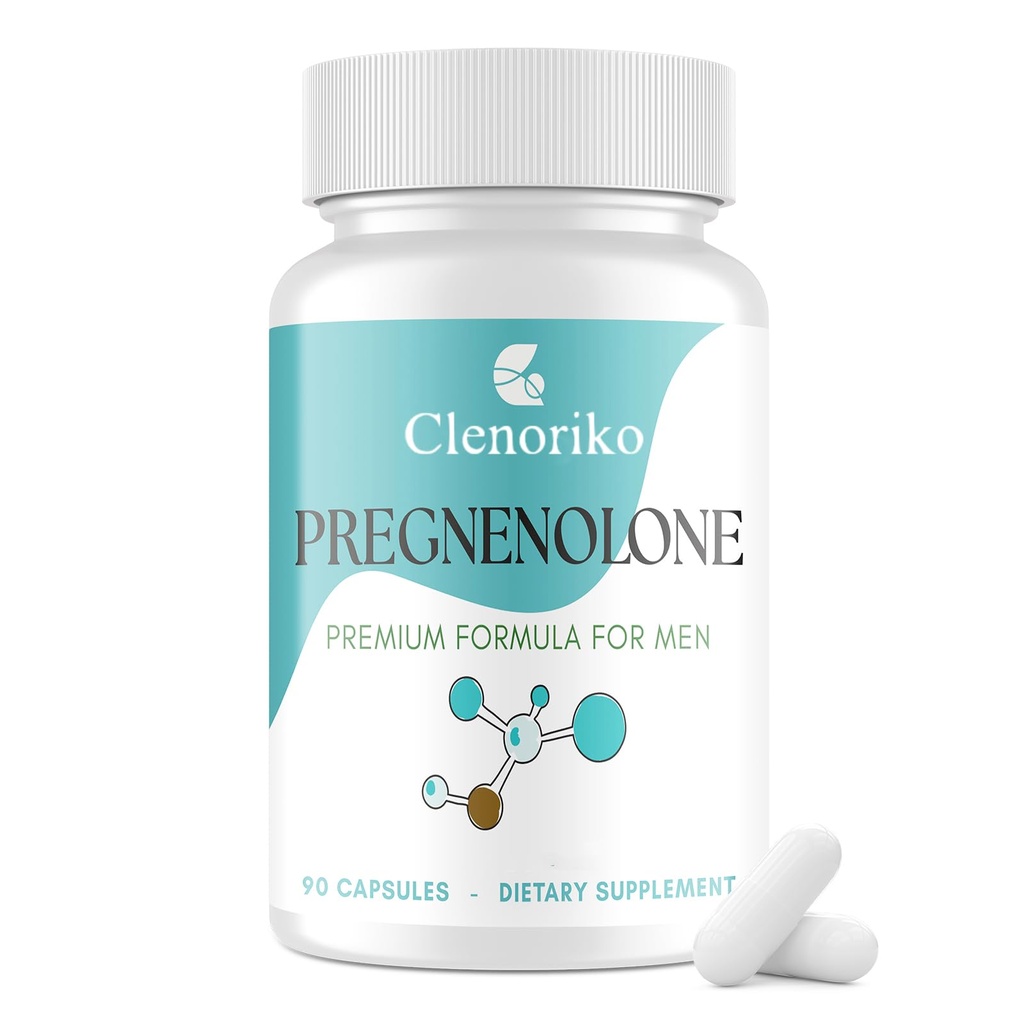 Pregnenolone 50mg with DHEA 25mg for Men, Tongkat Ali & Ashwagandha Root Blend, Men's Wellness Formula, Pregnenolone Supplement, 90 Capsules