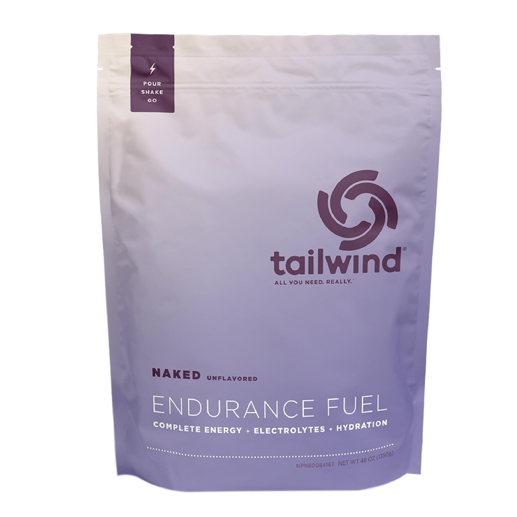 Tailwind Nutrition Endurance Fuel, Carbohydrate & Electrolyte Sports Drink Mix Powder, Gluten-Free, Vegan, Naked Unflavored, 50 Servings