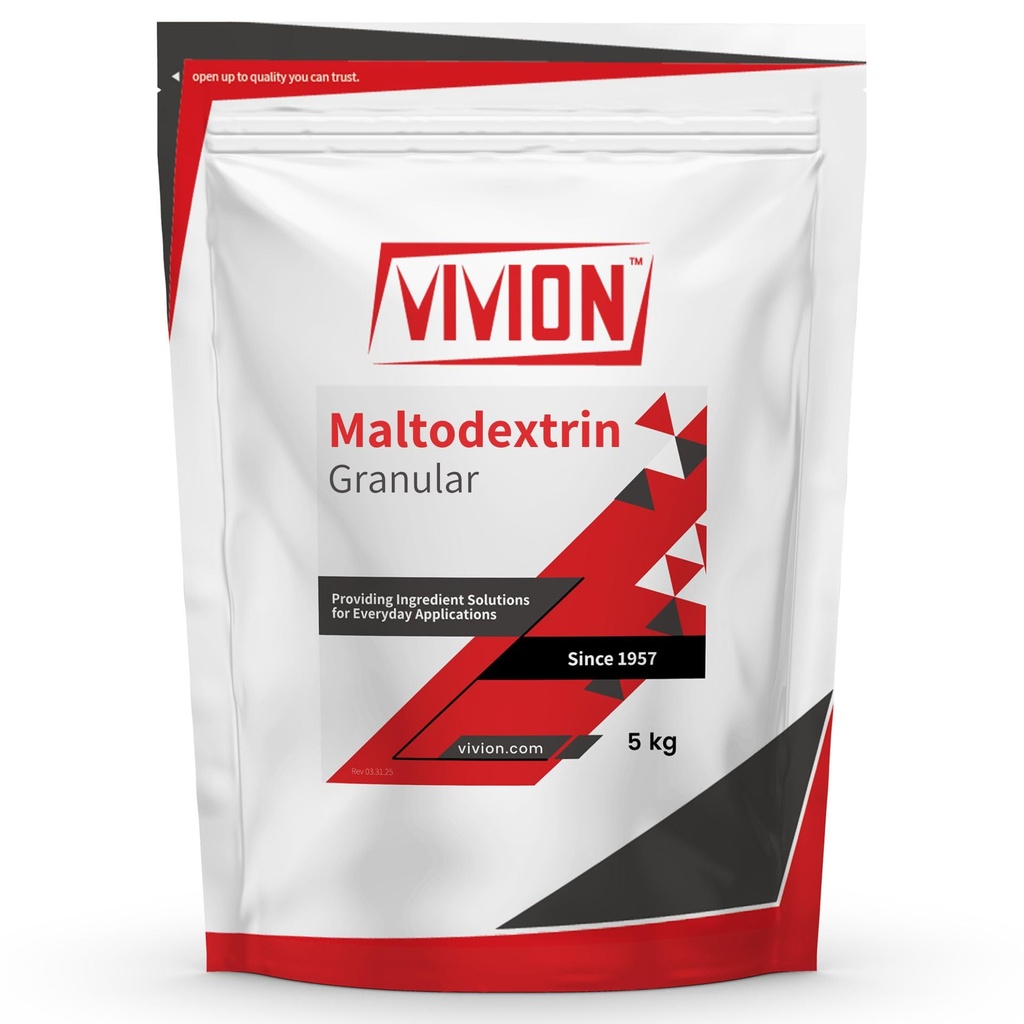 Maltodextrin Powder - 5 kg (11 lb) - Non-GMO Food Safe Starch Bulking Agent for Dry Mixes - Carrier Thickener & Fat Substitute - Gran 10 DE