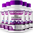ApexBoost Capsules, Official ApexBoost Supplement Pills - Maximum Strength, All Natural Formula for Energy, Stamina and Performance, Premium Apex Boost Health Pills Reviews (5 Pack)