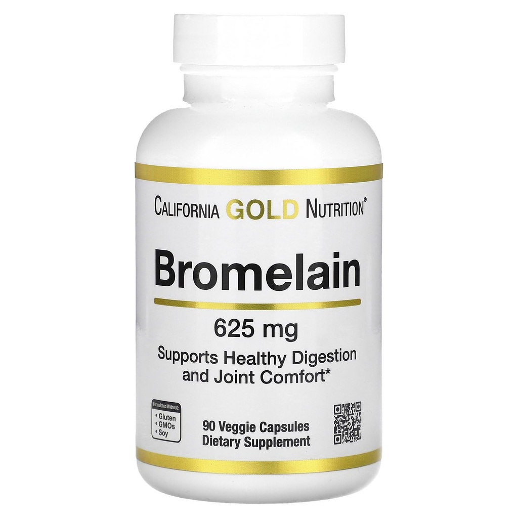 California Gold Nutrition Bromelain, 625 mg, 90 Capsules de Veggie