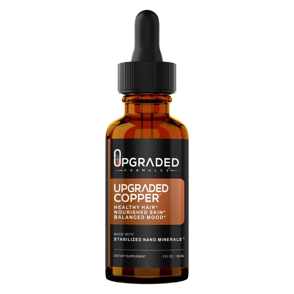 Upgraded Formulas Copper with Liquid Nano Minerals - Healthy Hair, Nourished Skin and Balanced Mood - Vegan, Paleo (2 Fluid Ounces)