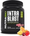 NutraBio intra blast Bcaa poudre amino supplément, électrolyte et mélange d'hydratation, intra, préentraînement et récupération musculaire, 20g Eaa Amino acides poudre, 5g Glutamine- punch de fruits tropicaux, 30 portions
