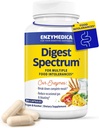 Enzymedica Digest Spectrum, enzymes digestives avancées pour les femmes et les hommes, soutient la digestion et les intolérances alimentaires multiples, formule à action rapide pour le gaz et le dégel, 240 capsules