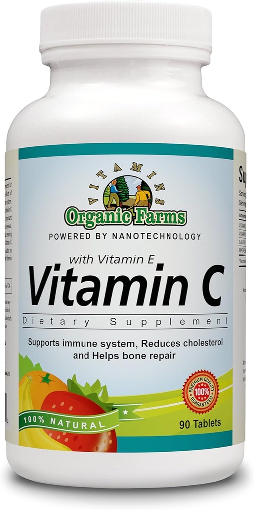 OFV 100% Vitamine naturelle C avec vitamine E, complément alimentaire essentiel 90 comprimés