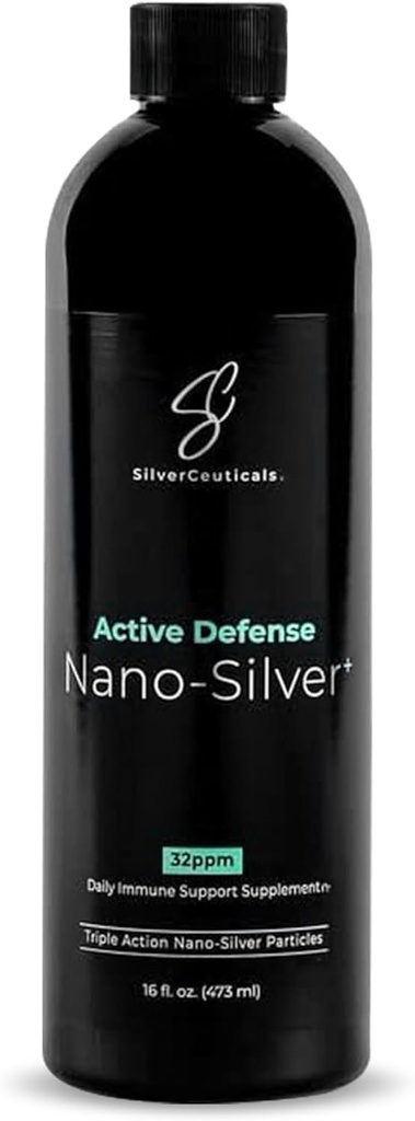 L'argent colloïdal avec la technologie Nano - 32ppm 16oz - 8X Plus efficace - naturel Imune Support - Sauver les jours de maladie - 5 ans et plus - Surperforms plus élevés Argent PPM - Pas de goût et odeur - 3ème partie testée