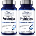 1MD Probiotiques Complete Platinum's Soutient la santé digestive' avec les prébiotiques nourrissants, 51 milliards d'UFC vivants, 11 souches, sans produits laitiers.