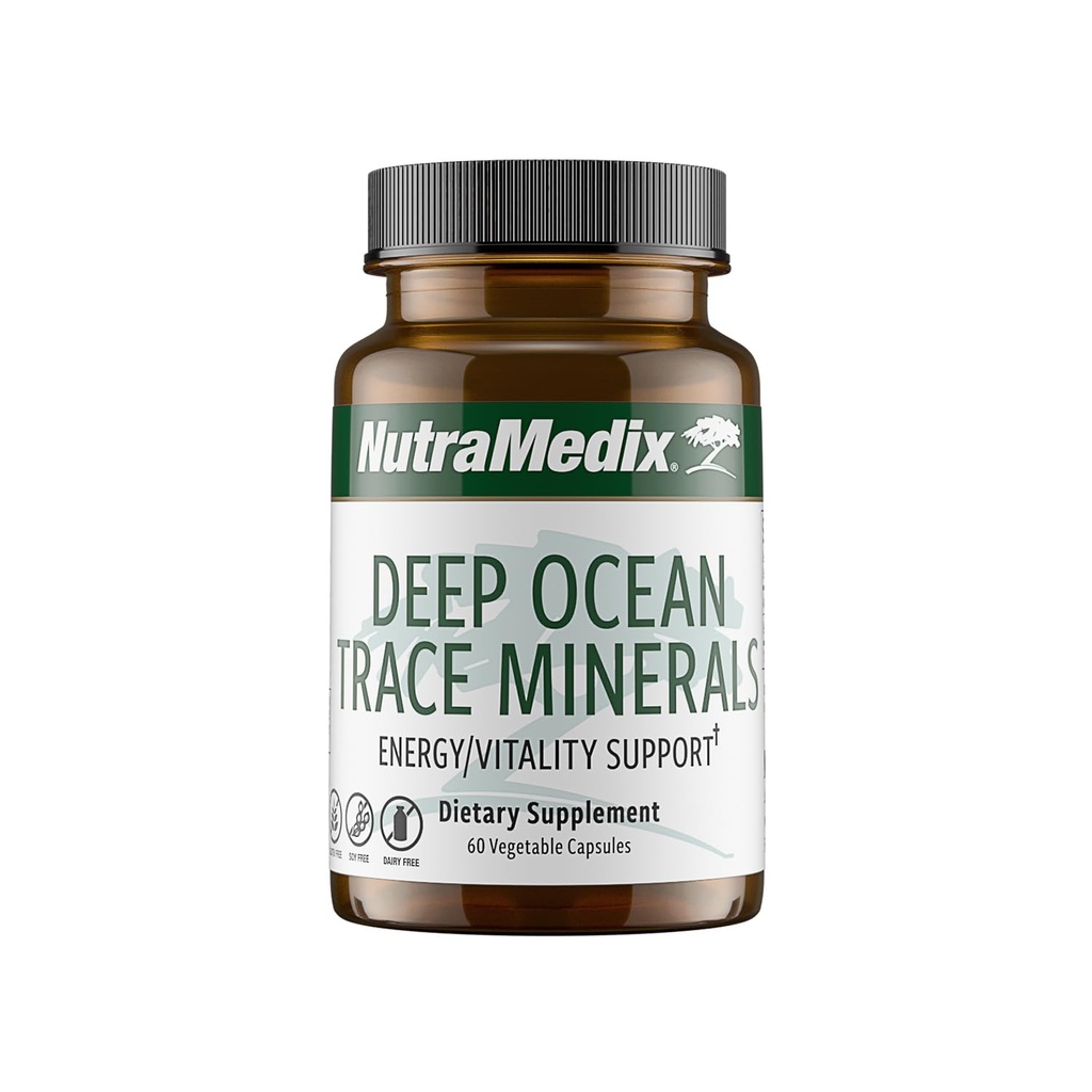 NutraMedix Deep Ocean Trace Minerals 1000mg - Suppléments minéraux et énergétiques - Magnésium, zinc, potassium, bore, phosphore et manganèse - Soutien électrolytique (60 capsules)