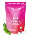 Pink Stork Organic PMS support Sweets for Teens and Women - Simple & Natural Ingredients Vitamine B6 and Peppermint - Période, Digestion, Bloating, Swings d'humeur - 30 gouttes