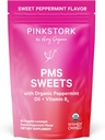 Pink Stork Organic PMS support Sweets for Teens and Women - Simple & Natural Ingredients Vitamine B6 and Peppermint - Période, Digestion, Bloating, Swings d'humeur - 30 gouttes