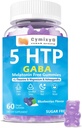 Mélange de Gommies GABA 5-HTP 1700mg, Gommies Calmes sans sucre avec L Theanine, Magnésium, Ashwagandha, Omega-3-6-9, Vitamine D3,B6 pour Zzz naturelles, Mood, Cerveau-Calme, Blueberry Flavor 60Count