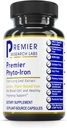 Premier Research Labs Phyto-Iron - Fer à base de plantes pour hommes et femmes pour le soutien du sang, Supplément de feuilles de curry, Suppléments de fer, Fer non-hémé, 18mg Fer par portion - 120 Capsules végétariennes