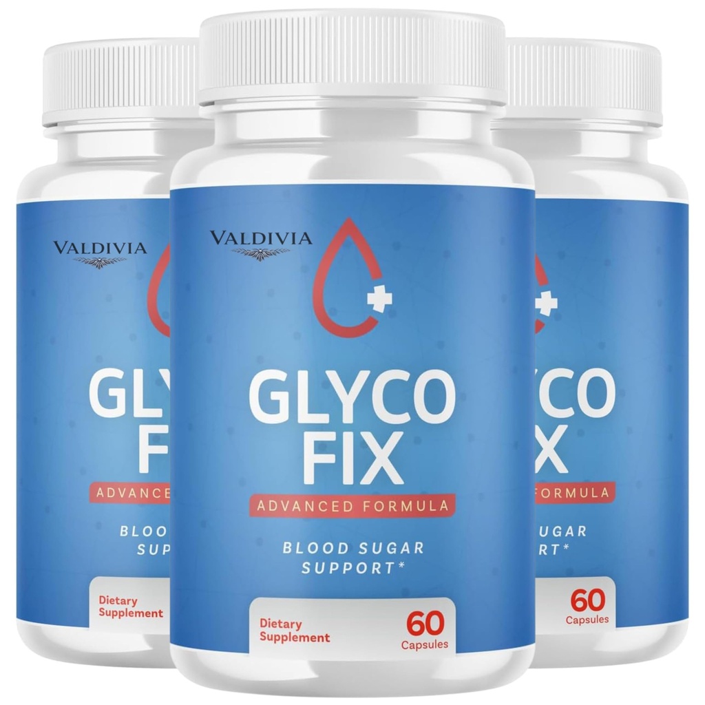 (3 Pack) Glyco Fix Capsules - GlycoFix Advanced Supplement, All Natural Formula to Maintain Healthy Levels, Maximum Strength Daily Formula, Gyco Fix Capsules Reviews - 180 Capsules for 3 Months