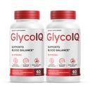 (2 Pack) GlycoIQ Capsules, All Natural Glyco IQ Support Supplement Pills with Premium Ingredients, Advanced GlycoIQ Maximum Strength Formula for Healthy Circulation & Balanced Levels (120 Capsules)