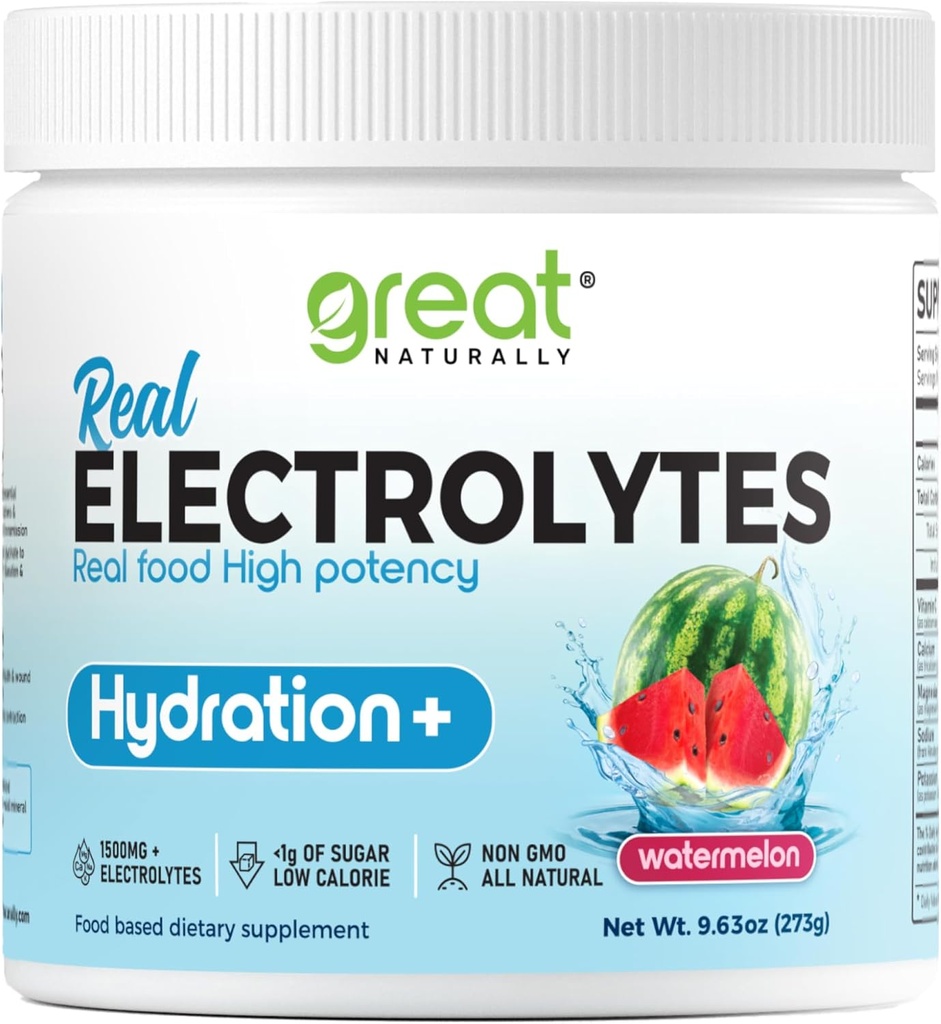 Électrolytes Poudre Hydratation Réel Nourriture Élevée Nourriture Élevée Pastèque 30 portions