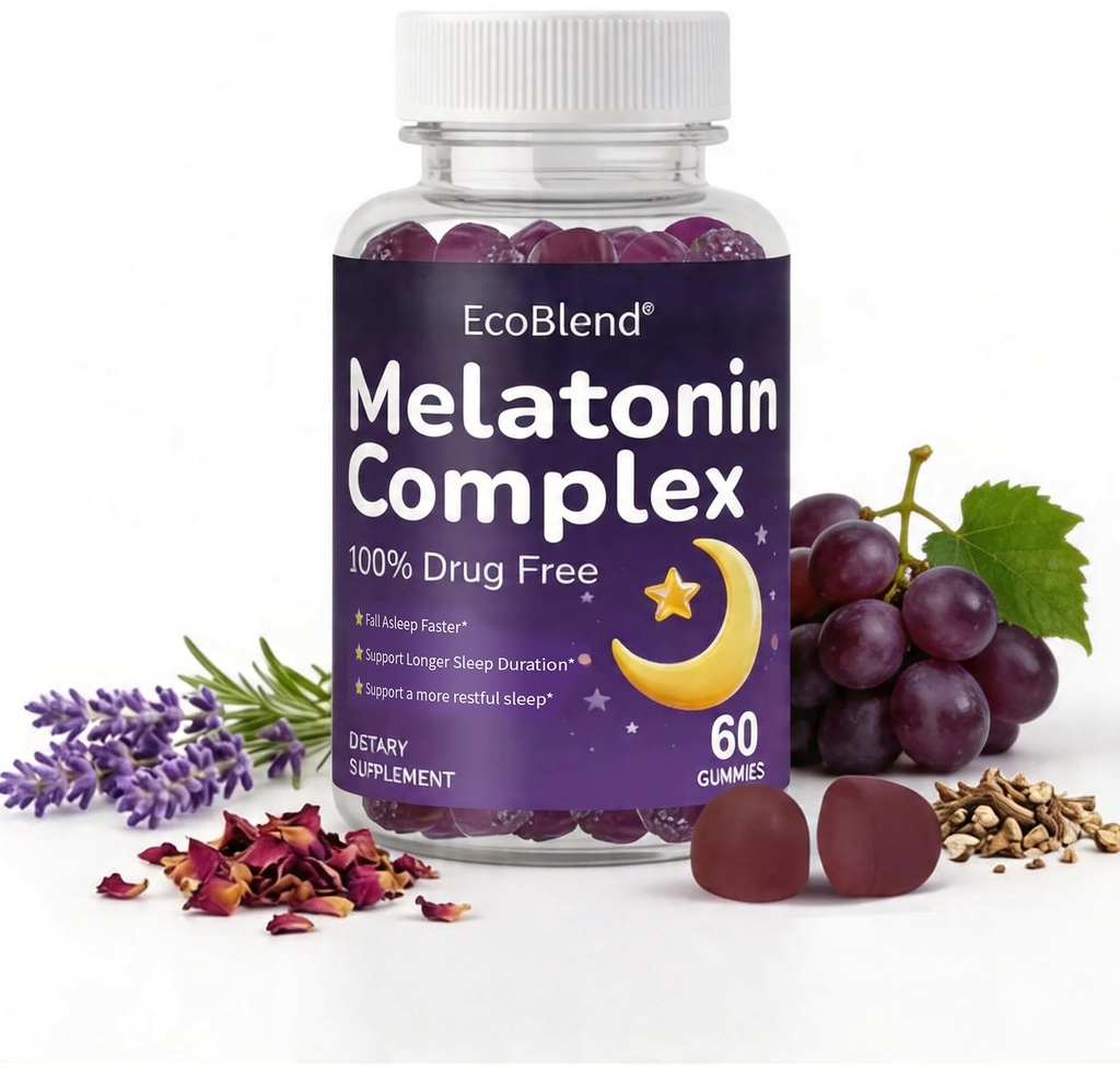 Sleep Gummies 10mg Melatonin - Magnesium Sleep Supplement for Adults - 100% Drug-Free, Non-Habit Forming Sleep Aid with Raspberry Flavor - 60 Count (30-60 Day Supply)