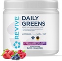 REVIVE MD Daily Green Powder Superfood (Fresh Berry) - Supergreens Powder to Support Energy Levels - Green Juice That Improves Fiber Intake - Vegetable Supports Digestion and Gut Health