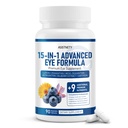 Neurobella 15-in-1 Advanced Eye Formula with Lutein, Zeaxanthin, Astaxanthin & Saffron - Vision Care Supplement for Daily Digital Screen Life, 90 Capsules