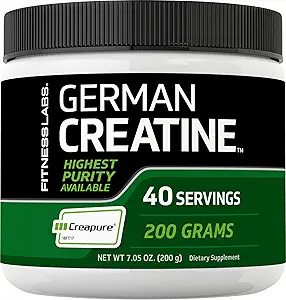 Fitness Labs Poudre de créatine allemande 7.05 oz.39 Servants.