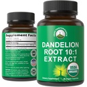 USDA Organic Dandelion Root Extract Supplement - 10x More Potent Than Raw Root. Standardized and Concentrated Vegan Dandelion Root Capsules for Women and Men. Supports Detox, Immune, Liver, Gut Health