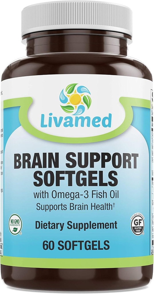 Supplément Nootropic Brain Support Focus - Booster Nootropic Brain naturel pour Focus, Energy, Memory, Mood, Clarity, & Cerveau Support pour hommes et femmes - Supplément Mémoire & Focus - 60 Softgel