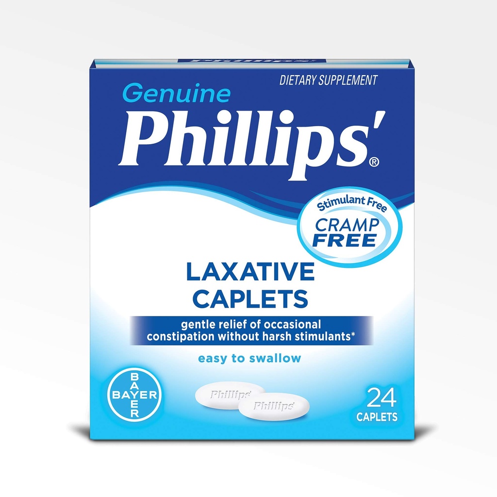 Caplets laxatifs de Phillips, 24 Caplets (paquet de 4)