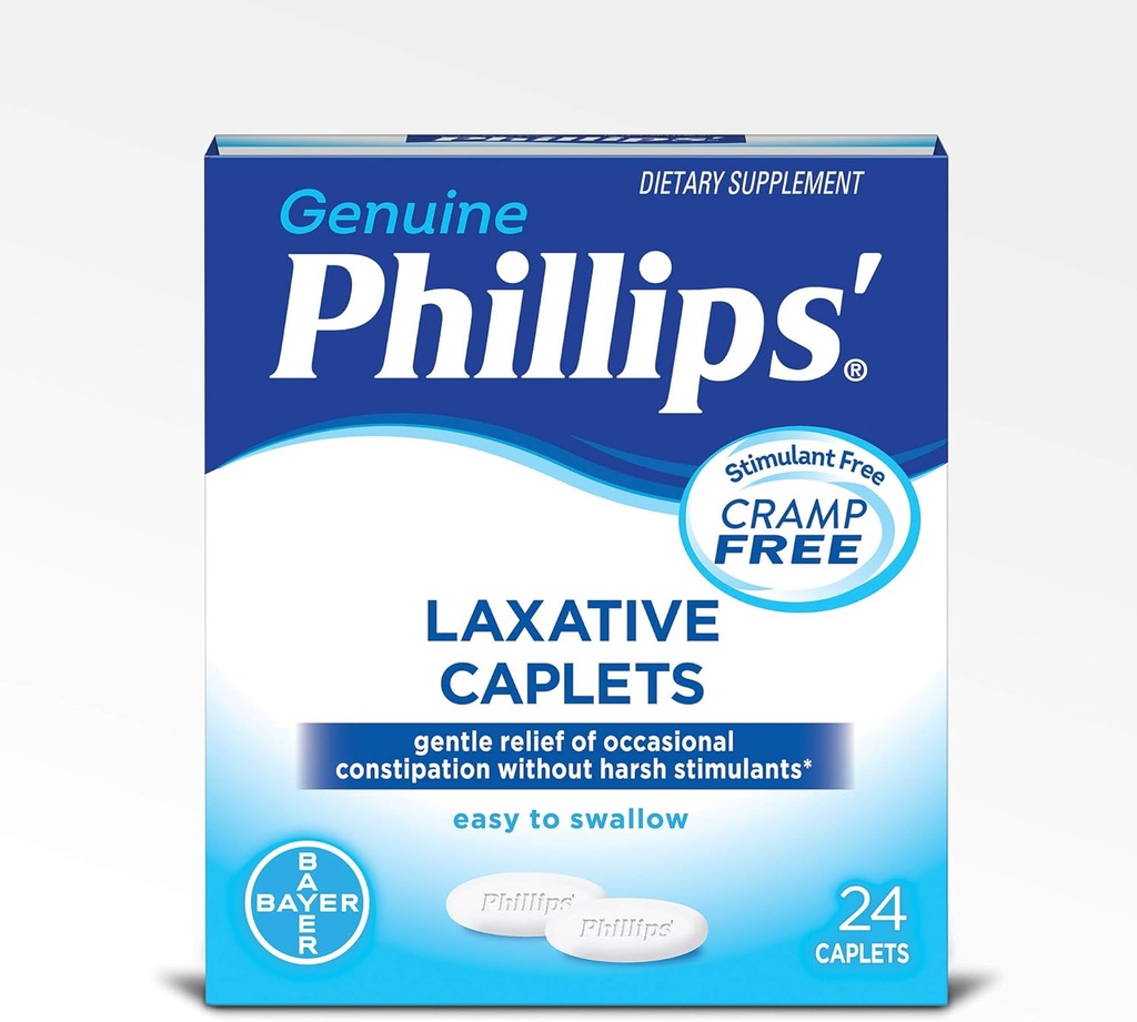 Caplets laxatifs de Phillips, 24 Caplets (paquet de 4)