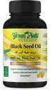 Greenfield Nutritions - Halal Black Seed Oil (Nigella Sativa), système immunitaire de soutien, système digestif et santé des articulations, 90 capsules de légumes liquides