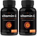 NutraChamps (2 Pack) Vitamin C 1000mg with Elderberry, Citrus Bioflavonoids & Rose HIPS - 120 Capsules Vegan, Non-GMO Antioxidant Supplement for Immune Health & Collagen Production 500mg Powder Pills