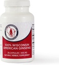 Dairyland American Ginseng Capsules, 75 ct (2000 mg) – Extrait concentré de racine de ginseng Wisconsin – Supplément à base de plantes quotidiennes pour le soutien immunitaire