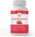 Ingrédients originaux purs Berbérine, (100 Capsules) Toujours Pure, Pas d'additifs ou de remplissages, Verified Lab
