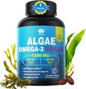 Omega 3 huile de poisson softgels avec DHA 720mg EPA 360mg, Vegan Algae Science 2:1 Rapport pour l'œil du cerveau, basé sur la plante Omega 3 supplément, huile de poisson alternative 1200mg, sans goût de poisson, 120Cts